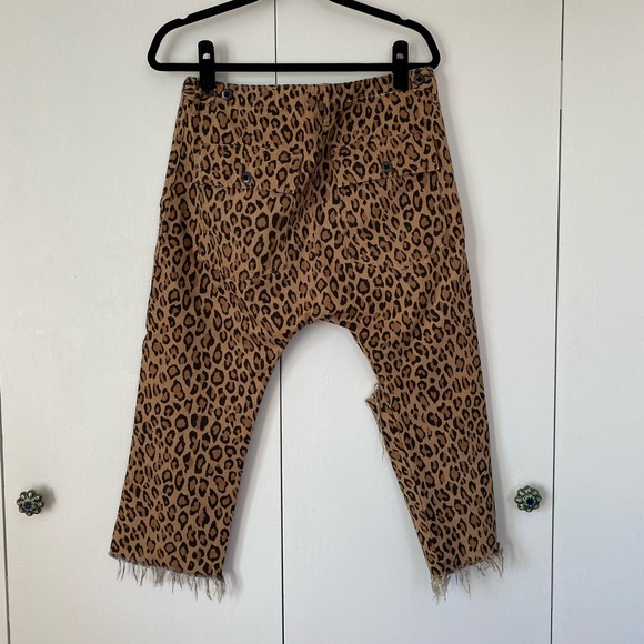 R13 Utility Drop Pants LEOPARD Size 25 - Picture 4 of 12